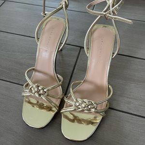 Zara gold sandals